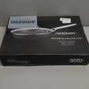 MsMk 9 1/2 Inch Small Egg Pan with Lid, Titanium and Ceramic Nonstick Omelette Pan,Scratch-resistant, Induction Egg Skillet, Oven Safe to 700F Pan for Cooking, Dishwasher Safe