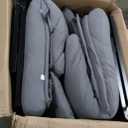 COMHOMA Convertible Sofa Bed,68″Fabric Couch with Adjustable Backrest,Loveseat Recliner Sleeper Living Room Furniture futon Set,Grey