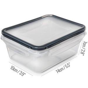 Plastic Food Storage Containers with Lids (2 Containers & 2 Lids) - Leakproof, BPA-Free, Meal Prep Containers, Reusable Lunch Storage Set for Kitchen Organization (2 Pack)