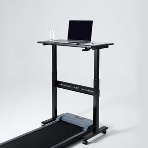 Non-Electric Auto-Lifting Standing Desk, No Knobs or Crank, Cordless, Rolling and Mobile, Great for Walking Pad, Adjustable Height 28.1'' to 43.3'', Desktop Size 31.5'' by 15.7'', Color Black