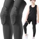 Kids Youth 5-15 Years Padded Arm Knee Sleeve Compression Leg Protective YM