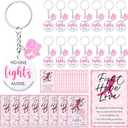 20 Sets Breast Cancer Awareness Gifts, No One Fights Alone Keychain with Pink Fight Ribbon Boxing Glove, Fight Hope Love Card (Glove)