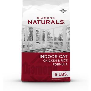 Diamond Naturals Premium Real Meat Recipe Dry Indoor Cat Food with Protein from Cage-Free Chicken, Antioxidants Probiotics to Support Healthy Immune and Digestive Systems 6lb (6 Pound (Pack of 1))