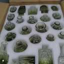 Set of 40 Glass Bud Vases, Small Green Glass Vases in Bulk, Mini Vintage Embossed Flower Vase for Wedding, Centerpieces, Birthday Party, Baby Shower, Home Table Decorations (Green)