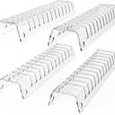 FOLLOWIN Hat Stand Organizer for Baseball Caps, Acrylic Hat Holder for Closet Countertop Display,4 Pack Baseball Caps Display and Organizer, Holds 48 Hats, Clear