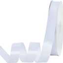 TONIFUL 7/8 Inch x 100yds White Satin Ribbon Thin Solid Frabic Ribbons for Gift Wrapping, DIY Crafts Bows, Invitations, Floral Bouquets, Christmas Wedding Party Valentine's Decor
