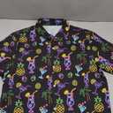 Neon Shirts for Men Button Up Shirts,Mens Neon Shirt Hawaiian Shirt for Men,Mens Beach Shirts Neon Clothes (Large)