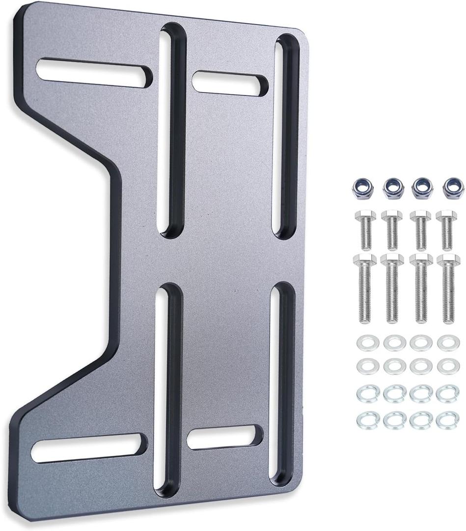 JMCHstore Mini Bike Engine Mount Plate 10mm Aluminum Bracket Kit,for FRP GMB100 Coleman B100 Mega Moto mm80, for Hoverheart MB001 Baja DB30 Motovox MBX10, Bolt-On Swap for Predator 212 196 224cc