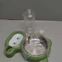 Dog Bowls, Cat Food and Water Bowl Set with Water Dispenser and Stainless Steel Bowl for Cats and Small Dogs - Green