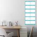 17" x 38" 2026 Wall Calendar, Wet & Dry Erase Wall Calendar 12 Month, Yearly Laminated Wall Calendars, Reversible Annual Planner, Horizontal/Vertical, Suitable for Home, School, and Office Use (No Creases) (Blue)