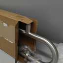 Toilet Support Rail 31.3X 31.5 Inch, Munzong Anti-Slip Satin Brushed Nickel Handicap Grab Bar for Bathroom, Stainless Steel Knurled Safety handrails with Leg for Elderly Disabled Pregnant-1.25Tube