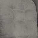 Klear Vu Omega Non-Slip Rocking Chair Cushion, Assembled in USA, Thick Padding & Tufted Design, Includes Seat Pad & Back Pillow with Ties, 17x17 Inches,  Twillo Gray