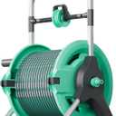 Portable Garden Hose Reel Cart, Hold Up to 50-75 Ft Hose, Garden Hose Holder Tools With Built-In Guide, for Outside Car Washing, Watering