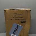 Lamosi 100 Pack 20 oz Clear Plastic Cups with Lids and Straws, Disposable Iced Coffee Cups with Lids for To-Go Cold Drinks, Smoothies and Slushie