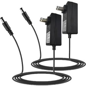 2 Pack HZHFCB 24V Power Supply Adapter 24 Volt 2A Power Supply AC to DC Converter Transformer Input AC 100-240V 50-60Hz and Output DC 24V with 5.5x2.5mm Tip for LED Strip 3D Printer CCTV System.