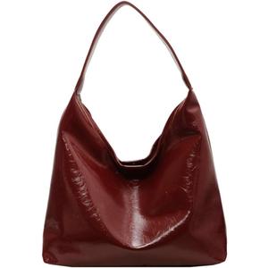 Women Tote Bags Soft Satchel Handbags PU Leather Tote Shoulder Bag Ladies Work Dating 2024 (Wine Red)