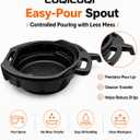 Oil Drain Pan, Oil Change Pan for Cars and Motorcycles, Oil Pans for Changing Oil, 15L/4GAL