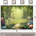 ZTHMOE Fabric 8x6ft Enchanted Forest Photography Backdrop Fairy Garden Background Kids Girl Magic Wonderland Party Decoration Spring Photo Booth Props