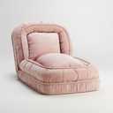 Foldable Lazy Sofa Bed Floor Chair - Adjustable Human Dog Bed for Adults Kids Floor Seats - Cozy Small Couch for Home Living Room(Pink)