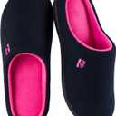 RockDove Women's Original Two-Tone Memory Foam Slipper (9-10, Dark Navy/Fuchsia)