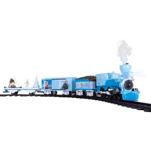 Lionel Battery-Operated Disney Frozen Toy Train Set with Bluetooth, Locomotive, Train Cars, & Track with Authentic Train Sounds, Lights, & Water Vapor Smoke Effects for Kids 4+