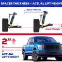 KSP 2in Level Kits for F150 2004-2026,2" Front Leveling Lift Kits Compatible with Expedition 03-18,Mark LT 2005-2008, Aluminum Forged Strut Spacers Raise the Truck 2inchPackage of 2pcs