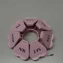 MOLN HYMY Large Weekly Pill Organizer, Girly Pill Box 7 Day, Purple Pink Daily Vitamin Holder for Fish Oil/Medicine/Supplements
