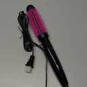 REVLON Silicone Bristle Heated Hair Styling Brush | Fast, Long Lasting Volume for Easy Styling | 1" Barrel for Full Body and Smooth Styles (Black/Pink)