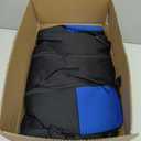 BDK PolyPro Car Seat Covers Full Set in Blue on Black, Front and Rear Split Bench Seat Covers for Cars, Easy to Install Car Seats Cover Set and Accessories for Auto Trucks Van SUV - Blue