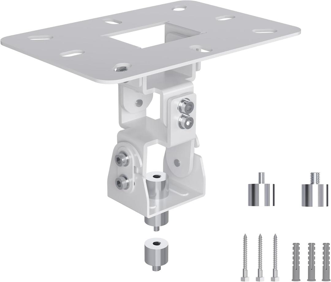 XINLEI Mini Projector Ceiling Mount Stand Adjustable Wall Mount Hanger Bracket for Mini Projector with 2 Free Adapters, White PR14MINIW