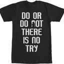 Star Wars Men's "Do or Do Not There Is No Try" T-Shirt (3X, Black)