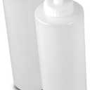 SET OF 2 -- 24 Oz. (Ounce) Large Clear Squeeze Bottle, Condiment Squeeze Bottle, Open-Tip, Screw-On Spout, Polyethylene Durable Plastic, Diner Style