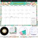Desk Calendar 2026-2027, Jan 2026 to June 2027, 18 Months Large Calendar 17" x 12" Desktop & Wall Monthly Calendar With Transparent Protect Cover for Home School Office
