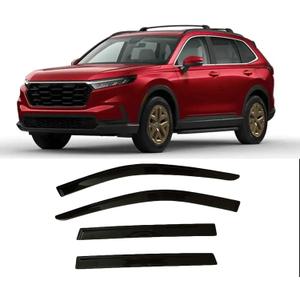 Tape-On Window Visors 4-Piece for 2023 2024 2025 Honda CRV CR-V Sun Rain Guards Shield Shade Smoke