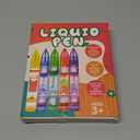 Easter Basket Stuffers for Kids, 5PC Liquid Pen Fidget Sensory Toys for Adults Classroom School Must Have Prize Treasure Box Liquid Motion Bubble Timer Lava Fun Cool Anxiety Pens Valentines Day Gifts