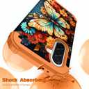Hocase for Samsung Galaxy A57 5G Case, Butterfly in Orange
