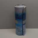 Arttown Teal Anti-Fatigue Kitchen Rug Set of 2 Grey Abstract Cushioned Floor Standing Mat Waterproof Non-Slip Mat and PVC Ergonomic Comfort Foam Rug (17.3 x 47 inch + 17.3 x 29 in)