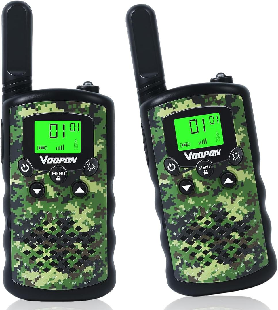 Walkie Talkies for Kids Camouflage Toys 2 Way Radios 22 Channels Long Range Gifts for Boys and Girls Age 4 to 12 5 6 7 8 9 Years Old for Army Outdoor Camping Games Soldier Birthday Presents
