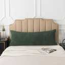 Pack of 1 Corduroy Soft Soild Decorative Square Body Pillow Covers Set Cushion Cases Pillowcases for Sofa Bedroom 20 x 54 Inch 51 x 137 cm (Dark Green, Body Size)