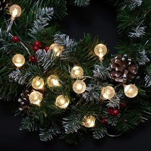 Bubble Ball Decorative String Lights - 35 Lights, 3 AA Batteries Powered, Indoor/Outdoor Decoration (Bubble Ball)