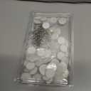 100 Pack Self-Adhesive Ceiling Hooks for Hanging, Sticky Damage-Free Transparent Ceiling Discs with Metal Hook, Removable Wall Hanger for Wedding Birthday Halloween Christams Decorations