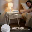 SUMGAR Farmhouse Nightstand Small White Modern Night Stand with Drawers Bedroom Bedside Table Nightstands Organiser Storage Simple Aesthetic Night Stands Side Table End Table for Small Space