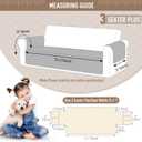 TAOCOCO Waterproof Couch Covers for Pets Dogs with Non Slip Backing, Sofa Seat Covers with Side Pocket for 3 Cushion Couch Washable Dog Couch Cover Protector Sofa Slipcovers(Sofa Plus, Taupe) (Width: 72.4'')