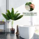 Giegxin 6 Pcs Artificial Plant 32 Faux Banana Tree Leaves with Stem Tropical Monstera Leaf Fake Turtle Palm Leave Tropical Plant for Wedding Floral Hawaiian Beach Party Indoor Outdoor Garden Decor