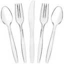 Culinary Elements 48 CT 16 Forks 16 Spoons 16 Knives Plastic Cutlery