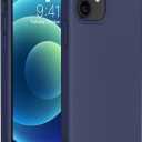 Miracase Compatible with iPhone 12 Case and iPhone 12 Pro Case, Liquid Silicone Gel Rubber Full Body Protection Shockproof Drop Protection Phone Case for iPhone 12/12 Pro 6.1 inch(Navy Blue)
