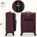 U.S. Traveler Anzio Softside Expandable Spinner Luggage, Burgundy, Carry-on 22-Inch
