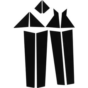 10Pcs Pillar Post Side Door Window Molding Trim, Pillar Post Side Door Window Cover, Glossy Black Replacement for Hyundai Elantra 20122016