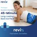 REVIX 45-Min Long-Lasting Back Ice Pack, Extra Large Ice Packs with Ice Grid Gel Design, Reusable Gel Ice Wrap, Cold Compress for Waist, Lower Lumbar, Tailbone Relief & Muscle Relaxation (15.5 x 10)