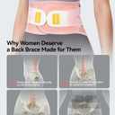 Back Brace for Lower Back Pain Women, Adjustable Lumbar Support Brace for Pain Relief - Breathable Waist Belt Lumbar Support Belt for Herniated Disc, Sciatica, Scoliosis - Pink, XL (XL)